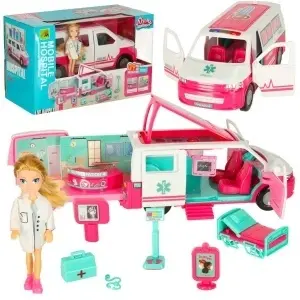 Ambulanță mobilă spital păpușă accesorii