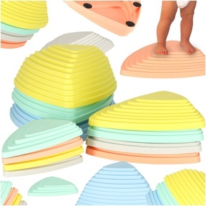 Calea senzorială pietre de râu pentru echilibru podea de formare este lava juca 11 elemente pastel