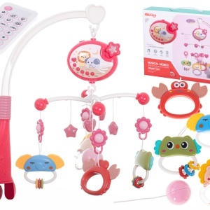 Lullaby star design carusel roz + telecomandă
