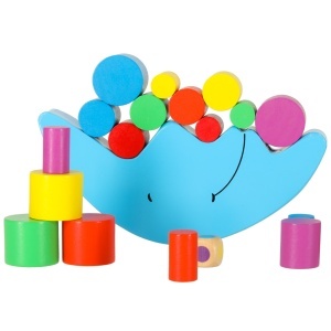 Montessori din lemn de echilibrare a lunii de lemn joc arcade - Img 2
