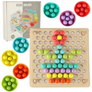 Montessori educațional montessori bile de mărgele puzzle mozaic 77el.