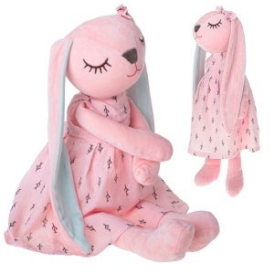 Pluș iepure mascotă roz 52cm