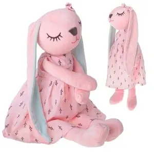 Pluș iepure mascotă roz 52cm