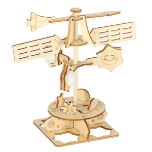 Puzzle din lemn 3d model științific model de vânt vane de vânt - Img 2