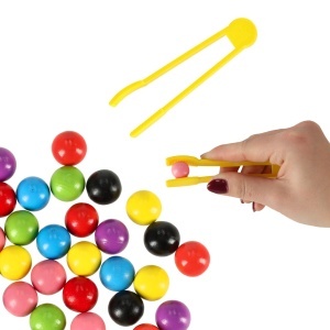 Puzzle educațional colorat Montessori bile colorate - Img 3
