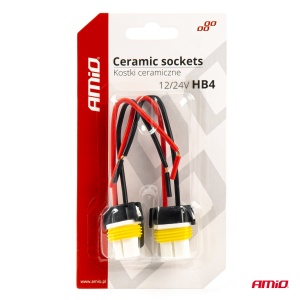 Set 2 mufe ceramice drepte, soclu HB4, 9006, rezistente termic - Img 3