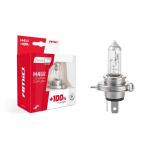 Set becuri cu halogen H4 12V 60 / 55W LumiTec SILVER + 100% DUO BOX - Img 1