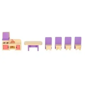 Casa de păpuși mobilier din lemn violet - Img 3