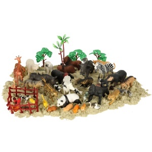 Figurine animale de grădina zoologică set de 59 el. - Img 3