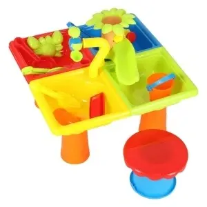 Masă de apă patru părți sandbox lopată udare poate taburet - Img 3