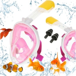 Masca de snorkel cu pliere completă S / M roz