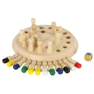 Memorie puzzle joc chinezesc chinezesc meci culori din lemn - Img 3