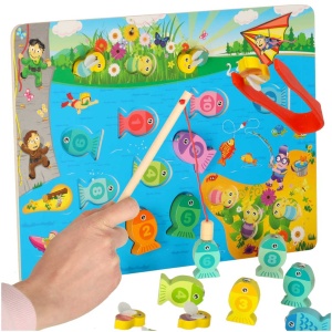 Montessori albină magnet de albine joc de pescuit din lemn Montessori