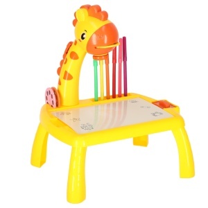 Proiector de proiector de desen tabel girafa galben - Img 2