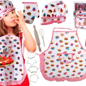 Set de bucătărie pentru gătit șorț + accesorii