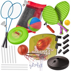 Set sportiv 5in1 badminton badminton baschet volei tenis frisbee - Img 2