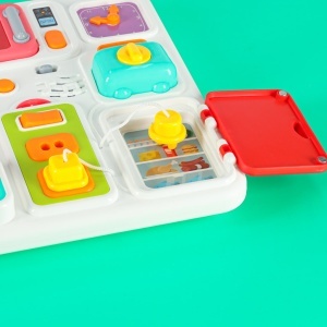 Tablă de manipulare senzorială montessori bucătărie ceas lumină sunet - Img 2