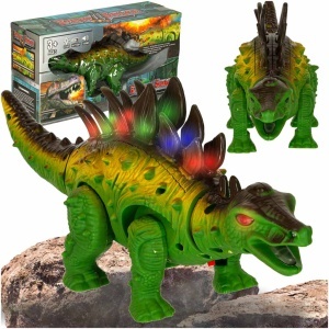 Telecomandat dinozaur RC Stegosaurus merge lumini de la distanță până la roars