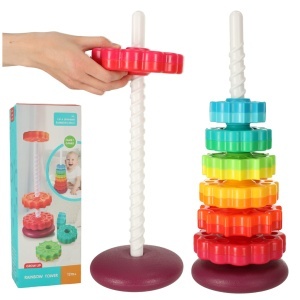 Turn curcubeu piramidă piramidă spirală pentru stivuire