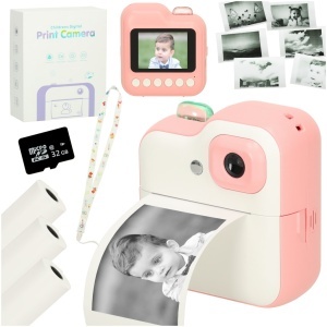 Aparat foto instantaneu pentru copii 1GB 24mpx alb