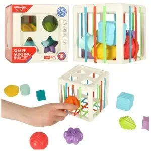 Blocuri de puzzle cu cub senzorial flexibil plug-in puzzle pătrat cu sorter de formă