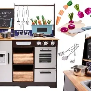 Bucătărie pentru copii din lemn MDF cu accesorii LOFT XXL 96cm