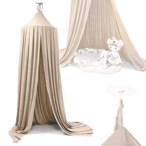 Canopy cortina tipi cort agățat bej