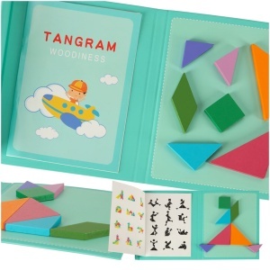 Carte de puzzle magnetic blocuri de puzzle 3D tangram - Img 2