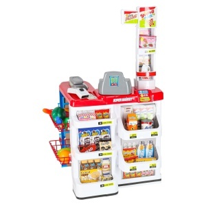 Casă de marcat pentru magazine de supermarket + cărucior model 2 - Img 2