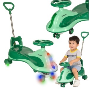 LED Swing FIX S2 scuter gravitațional cu mâner verde max 100kg
