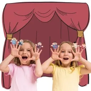 Mascote Plush mascote degetul marionete familie 6pcs - Img 2