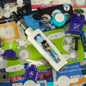 Mic electrician set educațional 12 cărți 58 elemente - Img 3