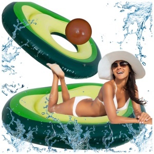 Saltea de înot gonflabilă cu minge de avocado cu semințe 150cm XL