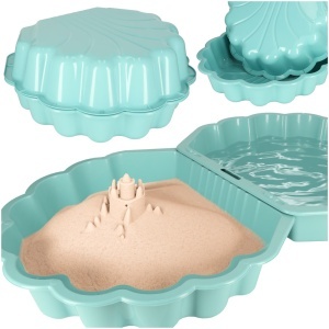 Sandbox piscină închisă Shell Twins dublu 2in1 160x87.5x19.5cm mint