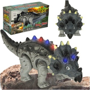Telecomandat dinozaur RC Triceratops merge cu telecomandă se aprinde roars