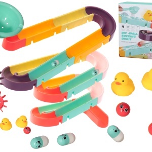 Tobogan de jucărie pentru baie cu apă + accesorii