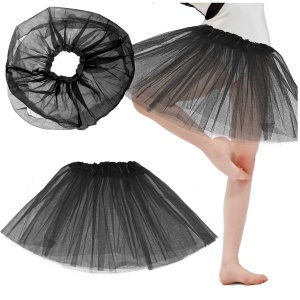 Tulle fusta tutu costum negru