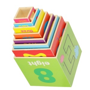 Turnul educațional din lemn sorter forme care învață să numere 71cm XXL - Img 3