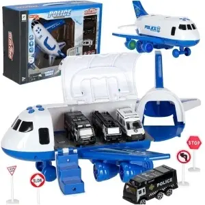 Avion Transporter + 3 mașini de poliție - Img 1
