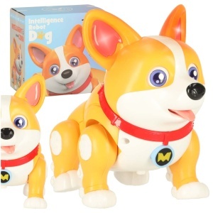 Câine câine robot interactiv Corgi urechi strălucitoare muzică