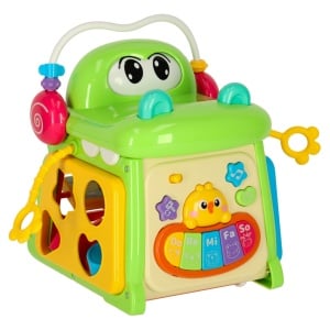 Cub sorter educațional cu pian crocodil 4in1 - Img 2