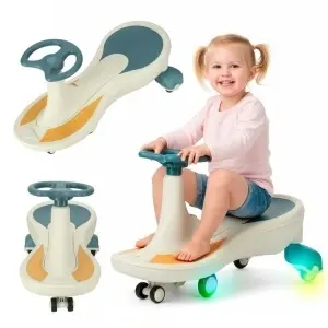 Gravity roller coaster roți strălucitoare cu LED-uri cu muzică de joc 76cm albastru și alb max 120kg max 120kg