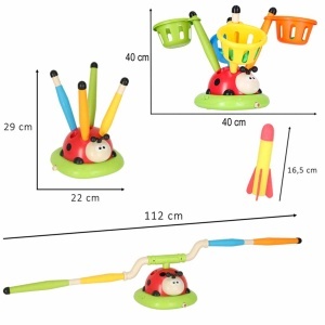 Joc de îndemânare pentru copii sărind frânghie lansator țintă arunca ladybird 4in1 - Img 3