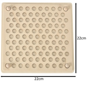 Montessori educațional montessori bile de mărgele puzzle mozaic 77el. - Img 2