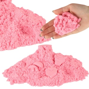 Nisip cinetic 1 kg într-o pungă roz