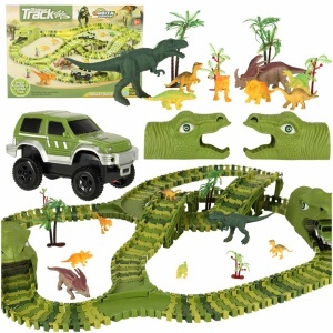 Pistă de curse dinozauri mașini dinozauri 240 elemente