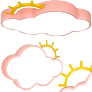 Plafonieră LED plafond pentru camera copiilor LUMELA reglabilă + telecomandă cloud pink