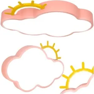 Plafonieră LED plafond pentru camera copiilor LUMELA reglabilă + telecomandă cloud pink