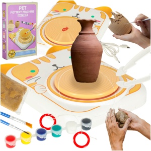 Potter's wheel creative clay kit vopsește pisica galben