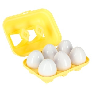 puzzle educațional sorter meci forme ouă montessori fructe legume 6pcs - Img 3